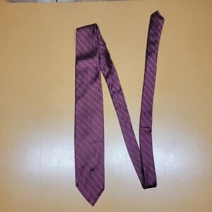 Robert Talbott Hand Sewn Silk Striped Necktie Burgundy Gold Classic Menswear